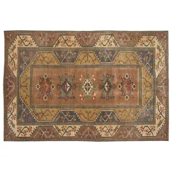 

Handmade Natural Vintage Turkish Area Rug 195x286 Cm-6'5''X9'5''