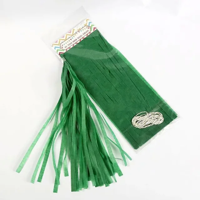 green 1 сумка(5 шт.) Красочная розовая золотая ткань бумажные кисточки баннер с гирляндами воздушные шары лента дети день рождения девичник вечерние свадебные украшения - Цвет: green