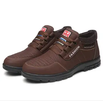 

Hot Sale Genuine Leather Shoes Men Comfortable Cowhide Sneakers Men waterproof Non-Slip outdoor snow boots Casual Shoes 39-46