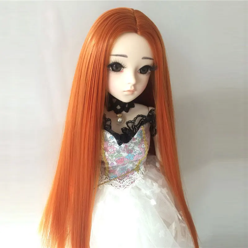 1/3 1/4 1/6 1/8 bjd sd кукла длинные прямые волосы высокотемпературные волосы синие куклы парик мульти-цветная кукла аксессуары