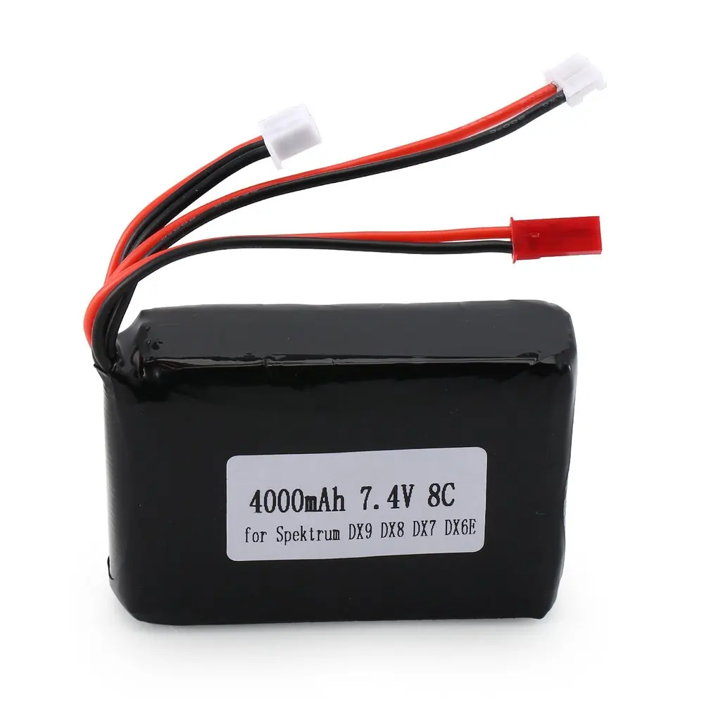 

7.4V 8C 4000mAh RC Transmitter Battery Rechargeable Transmitter Lipo Battery for Spektrum DX9 DX8 DX7 DX6E Transmitter