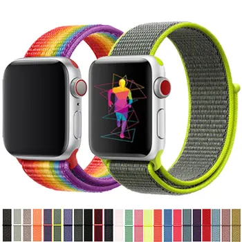 

Soft Nylon Replacement Band For Apple Smart Watch 1 2 3 4 5 38mm 40mm 42mm 44mm Wrist Bracelet Strap For iWatch Sports Edition