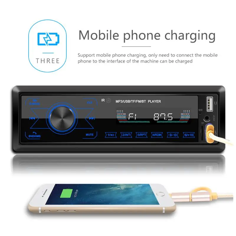 M10, Автомобильный плеер с ЖК-экраном, двойной USB, Bluetooth, 4,0, динамик, MP3-плеер, поддержка TF карты, u-диск, AUX, FM радио, функция