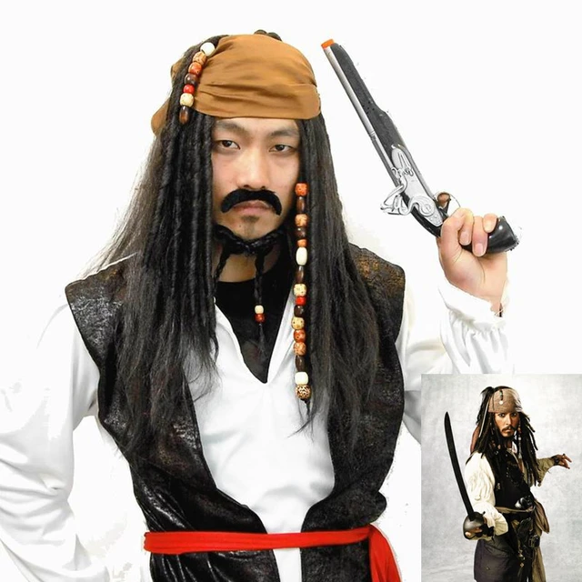 Fantasia Jack Sparrow Pirata Luxo Cosplay Adulto Masculino