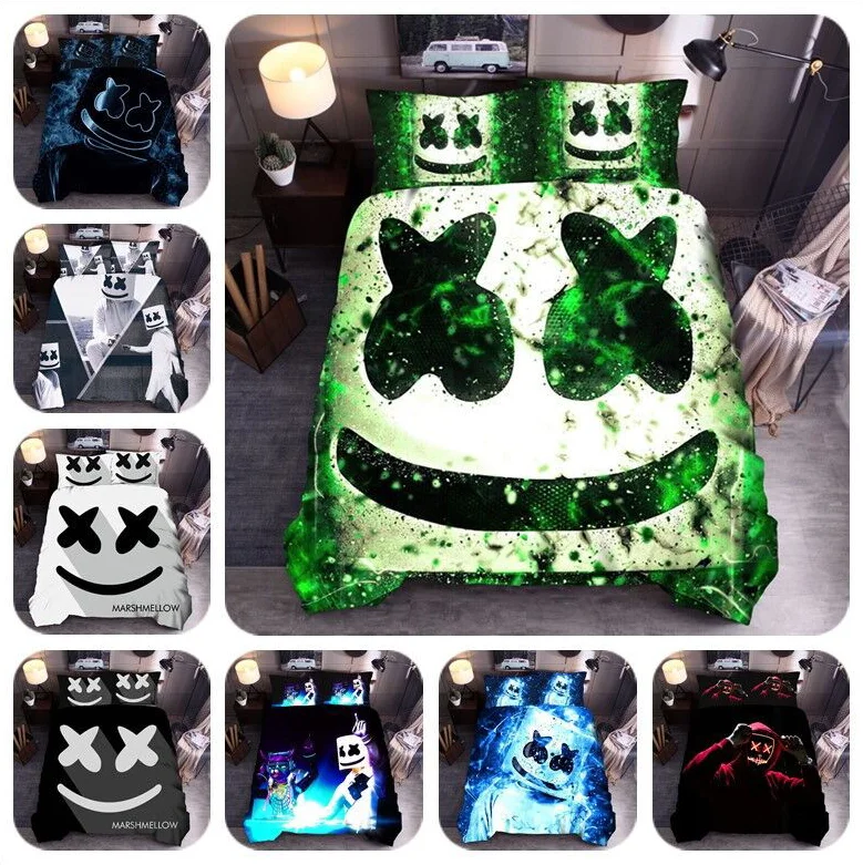

3D Explosion DJ Baseball Cap Bedding Set Home Textile Quilt Cover Bedding Set