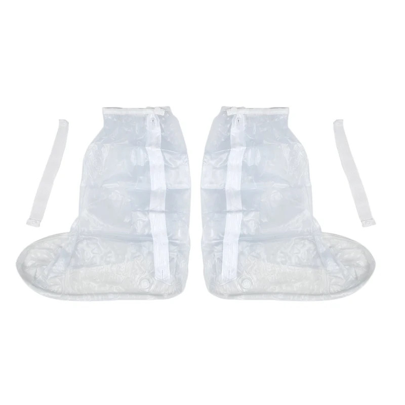 

Shoe Cover For Men Women Rain Boots Waterproof With Thickened /Zipper/Elastic Bandage White
