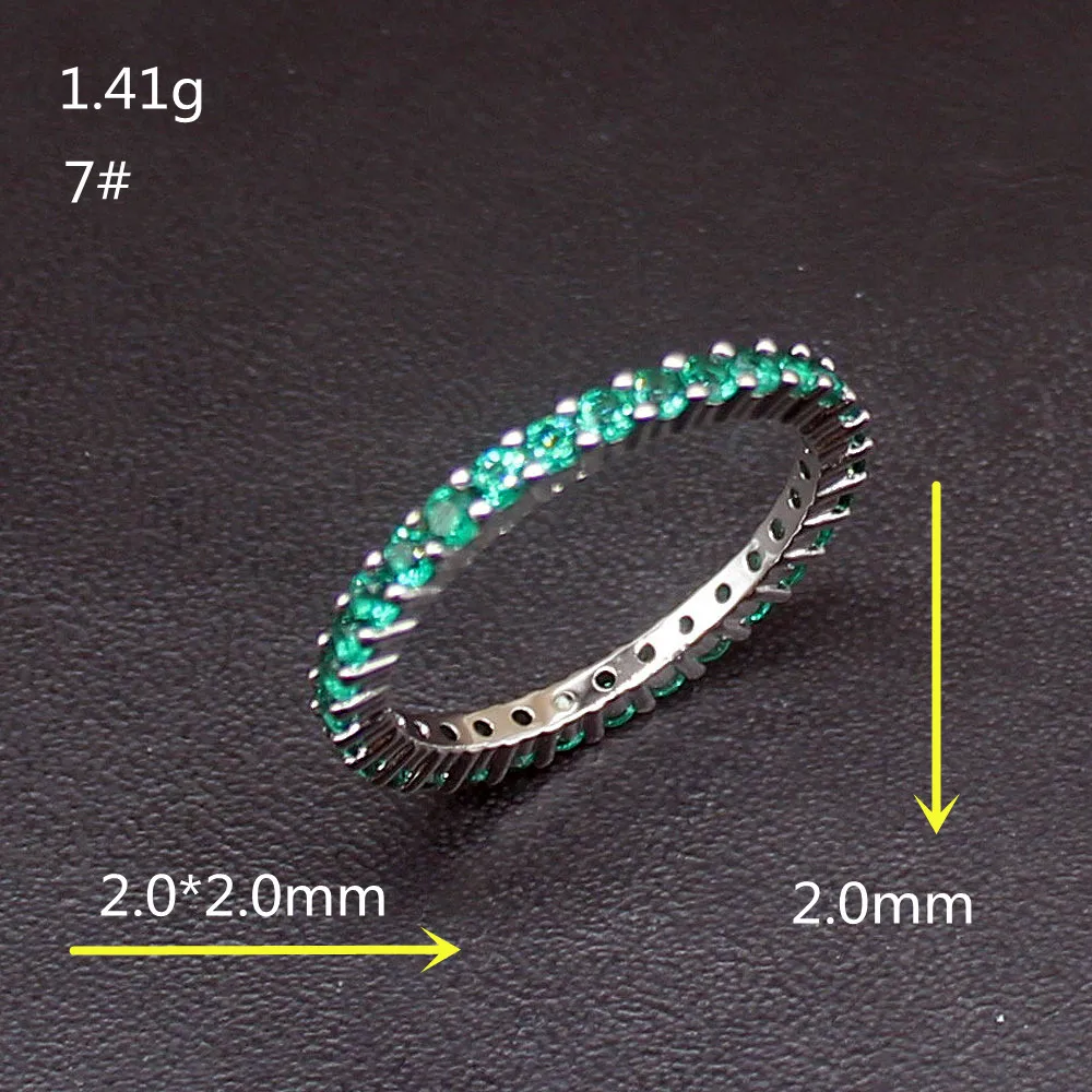 Gemstonefactory Jewelry Big Promotion Single Unique 925 Silver Green Tourmaline Women Gifts Wedding Band Rings 7# 20214455