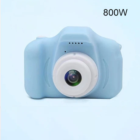 Blue 800W Детская мини-камера, обучающие игрушки для детей, подарки для малышей, подарок на день рождения, Рождество, цифровая камера, HD проекционная видеокамера - Цвет: Blue 800W