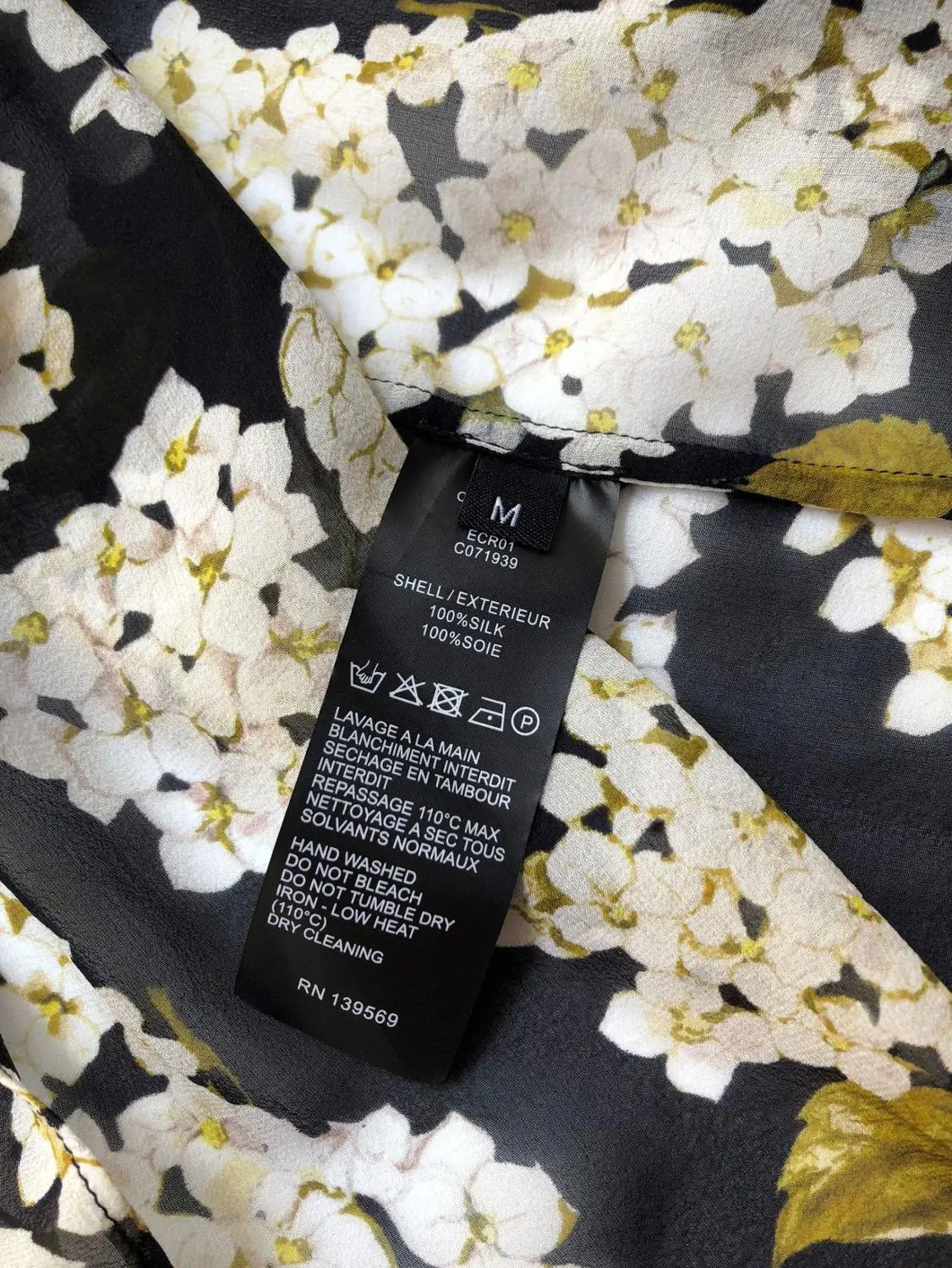 Женская рубашка с цветочным принтом гортензии шелковая плиссированная