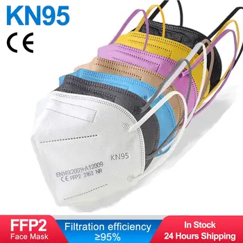 

50-100pcs ffp2 mascarillas ffp2 kn95 masks CE 5 Layers ffp2mask Dust Safe Protective Masks mascarillas Adults mascarilla ffp2