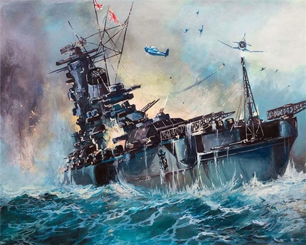 Japanese Battleship military WW2 painting by numbers