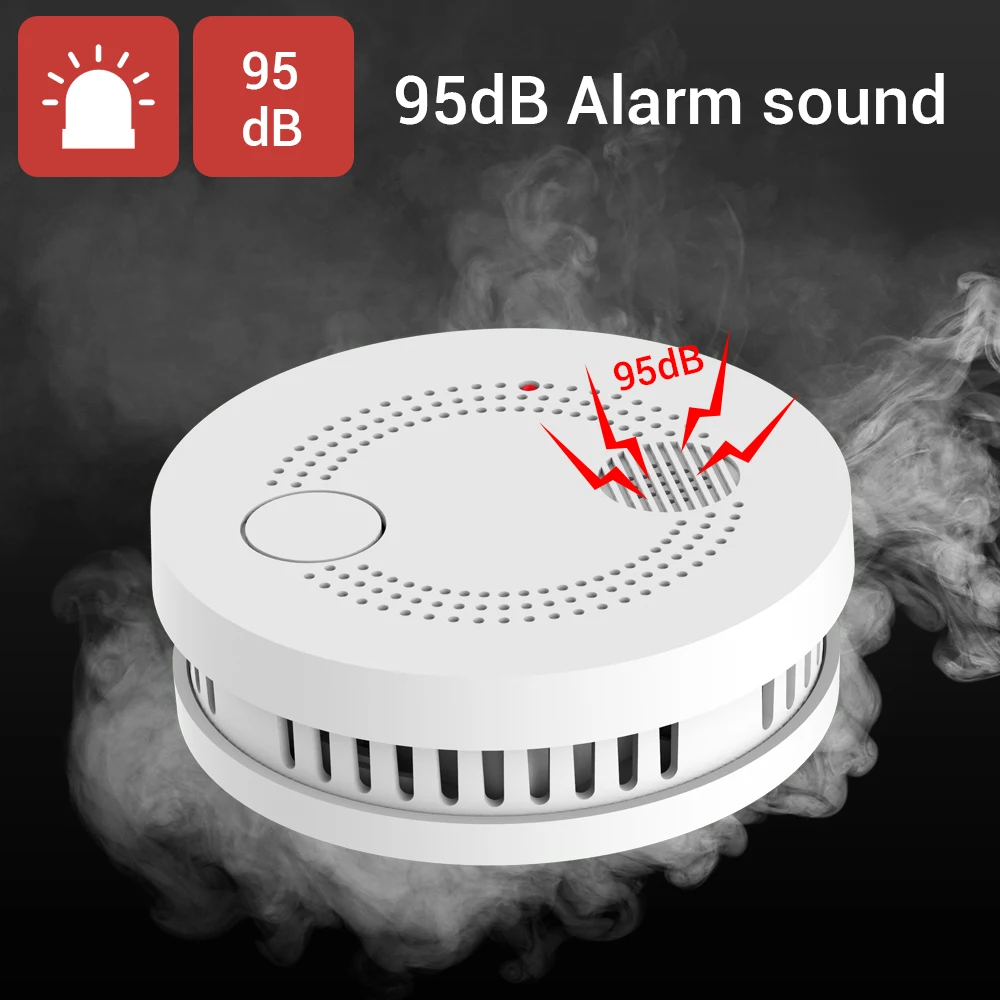 CPVan 2pcs/Lot WiFi Smoke Detector Tuya APP Wireless Smoke Alarm Fire Protection Fire Detector for Home Security Alarm System