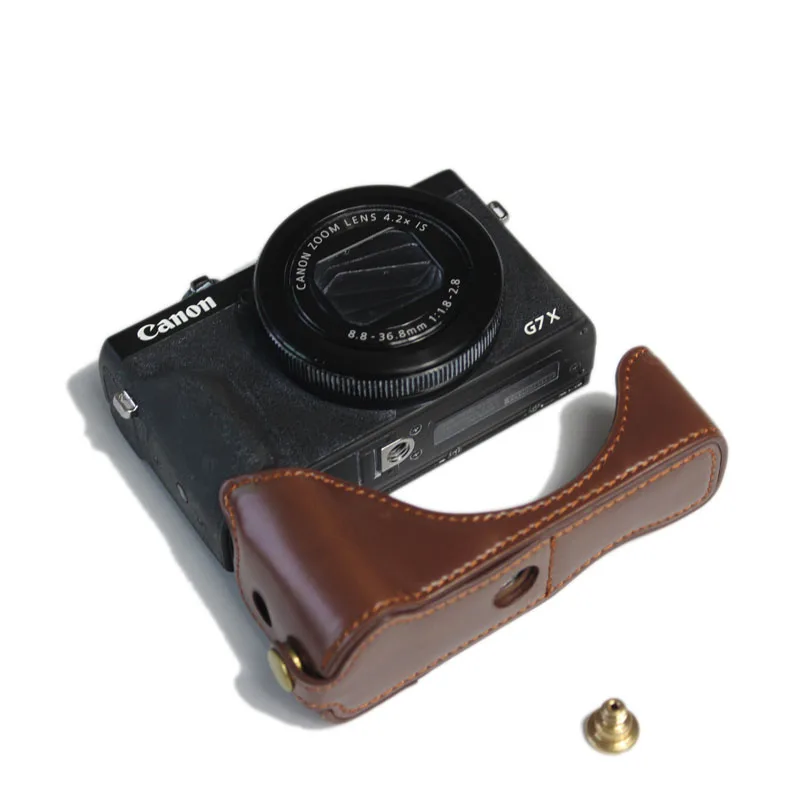 Протектор для Canon PowerShot G7 X Mark III PU искусственный кожаный материал камера база Защита корпуса