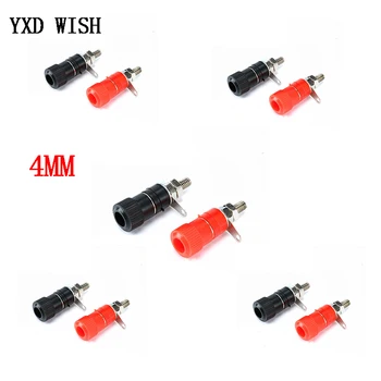 

10pcs Terminal Blocks JS-910B 4mm Banana Plug Jack Socket Female Binding Post Speaker Audio Terminals Splice JS-919 Banana Plugs
