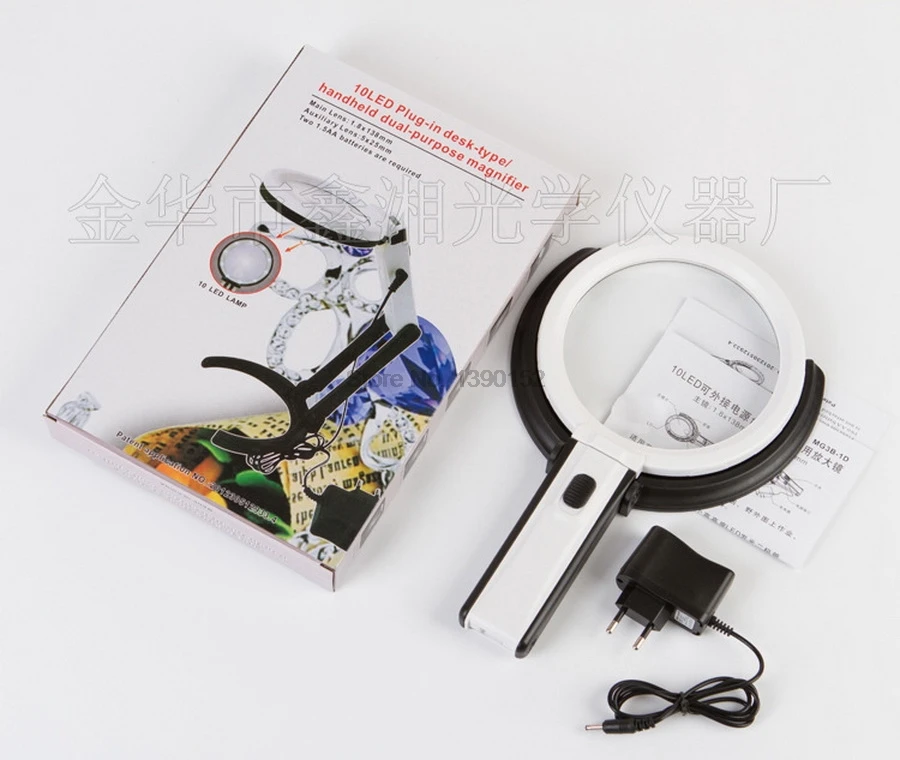 by dhl 50pcs 12 LED Portable Light Magnifier Magnifying Glass with Light  Lens Table Desk-type Lamp Handheld Foldable Loupe - AliExpress