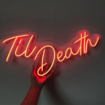 

Custom Outdoor Led Flex Neon Wall Sign Tie Death Bar Pub Club Hanging Flexible Decor for Room Wedding NeonTop Light Up Signs