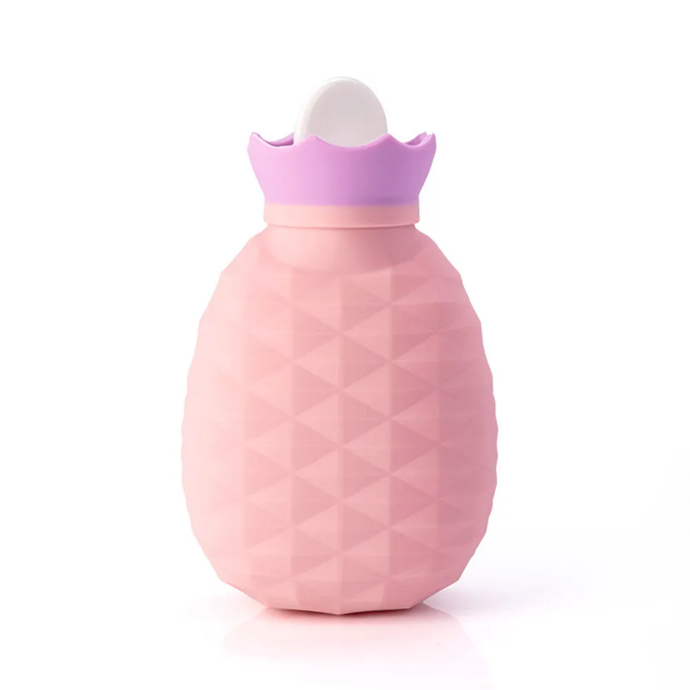 Силиконовая грелка в форме ананаса, грелка для рук, сумка для зимнего потепления, 200 мл, 135x81x50 мм TB, распродажа - Цвет: Solid pink
