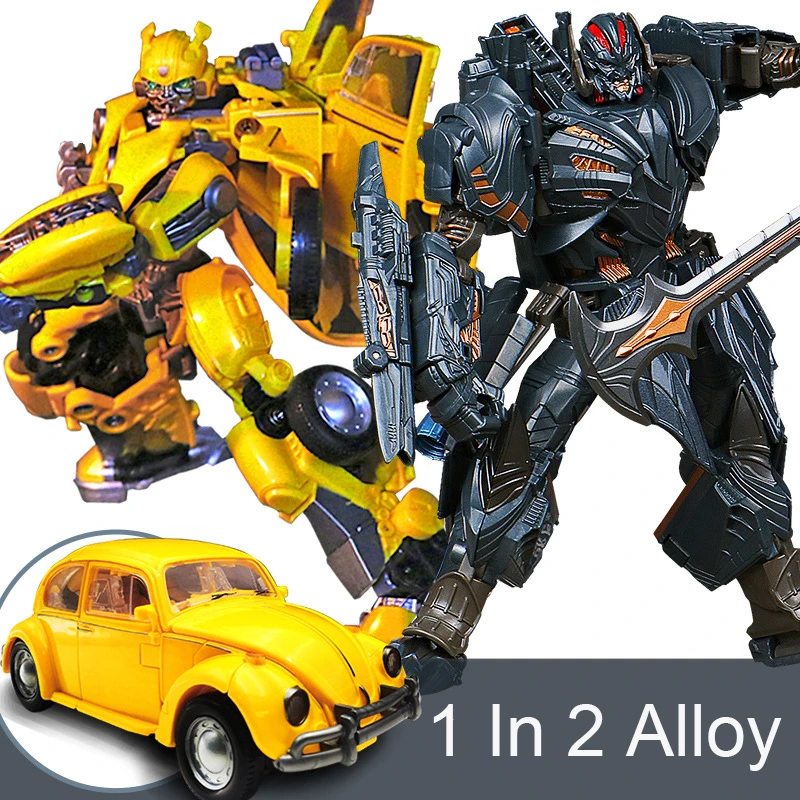 

Top Sale Alloy Transformation Robot Car Action toys Plastic Toy 1 In 2 Anime Action Figure Toys Best Gift For Education Children