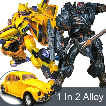 

Top Sale Alloy Transformation Robot Car Action toys Plastic Toy 1 In 2 Anime Action Figure Toys Best Gift For Education Children