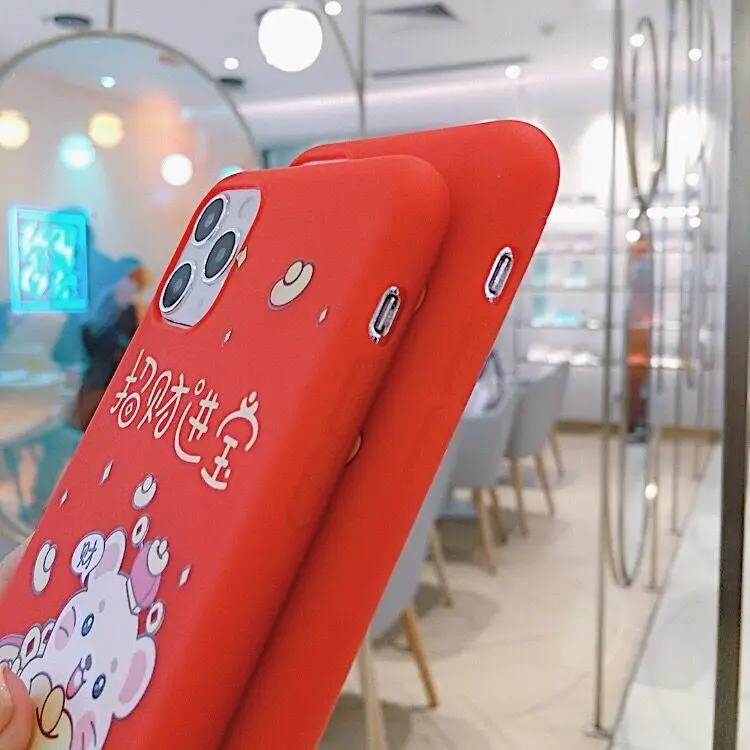 Китайский год чехол для телефона для iPhone 11 Pro Max XS Max XR 7 8 Plus X Rat year персональный текст мягкая Задняя накладка чехла из ТПУ