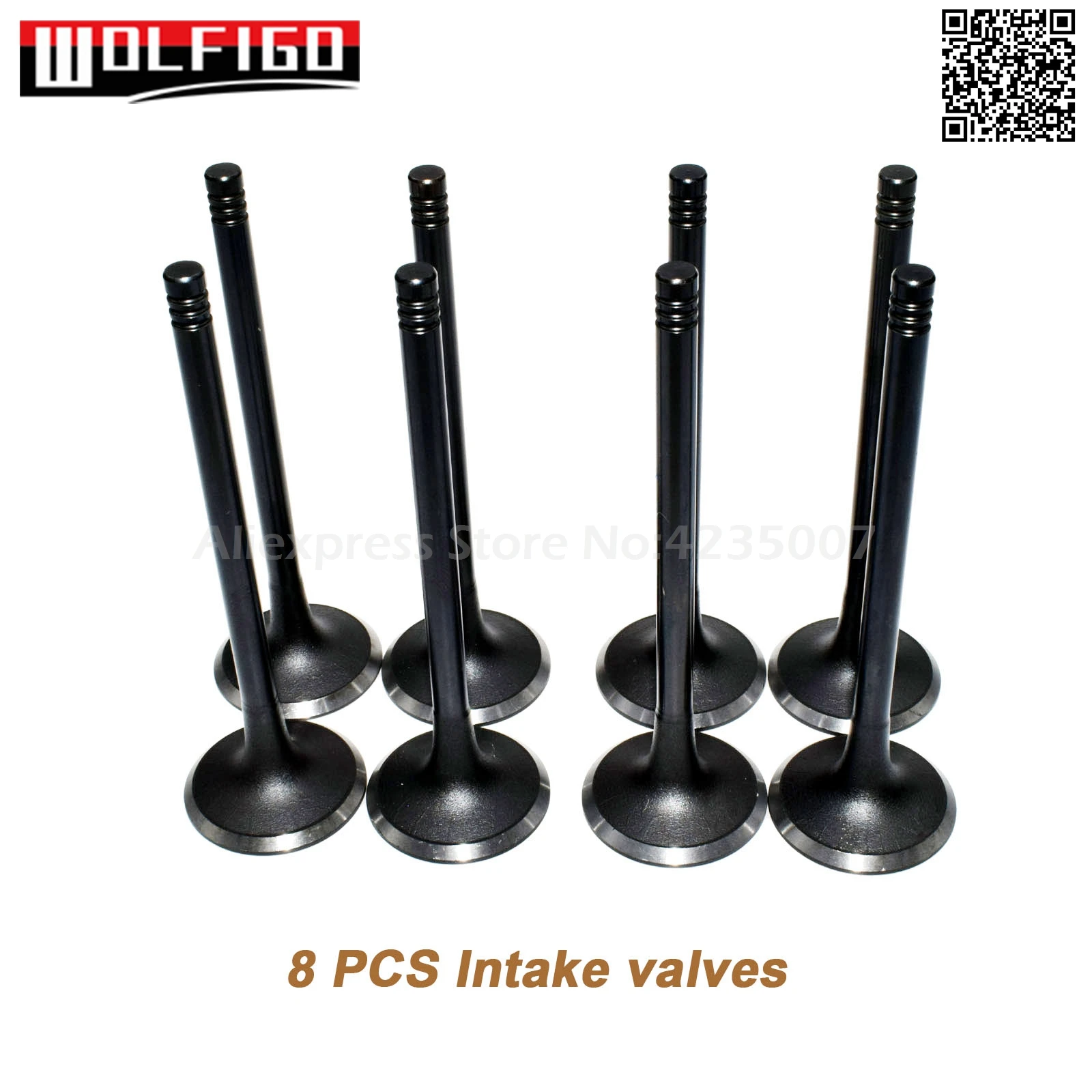 Intake Valve x 8 WOLFIGO для 1999-2008 Daewoo Isuzu Suzuki 2.0L X20SE впускные клапаны и выпускной клапан и клапан штока уплотнения комплект 90410813,90412277 - Цвет: Intake Valve x 8
