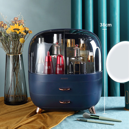 cosmetic storage box large capacity skin care dressing table high-definition cosmetic mirror dust-proof storage box