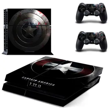 

Captain America Style PS4 Skin Sticker for Playstation 4 Console & 2 Controllers Decal Vinyl Protective Skins Style 7