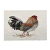 Beautiful Farm Animal Placemat Rooster Hen Turkey Geometric Dining Table Kitchen Napkin Cloth Coaster Polyester Hemp Custom ► Photo 2/6