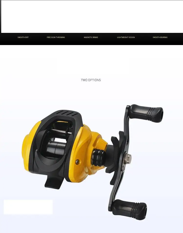 WM2000 Metal wire cup Baitcast Reel Lake fishing 8kg Magnetic brake Rock Fishing Rod Fishing reel Speed ratio 7.2:1