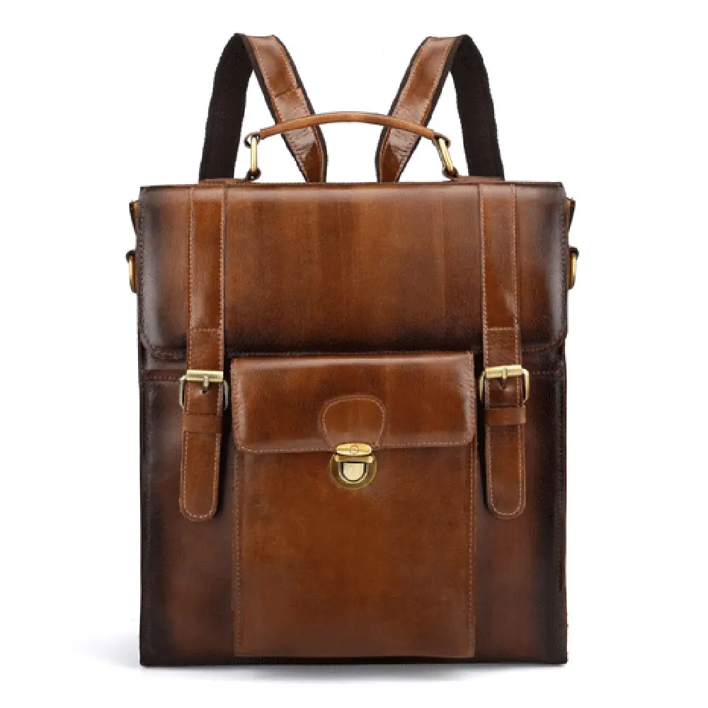 Многофункциональный рюкзак из натуральной кожи сумки через плечо настоящий материал ручной работы рюкзак в винтажном стиле
