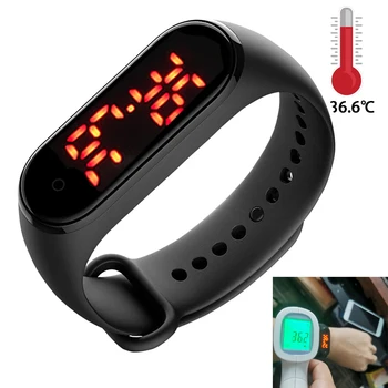 

V8 Smart Bracelet With Body Temperature Monitoring Precise Display Smart Band Clock Time Hours Smart Wristband for Men Women