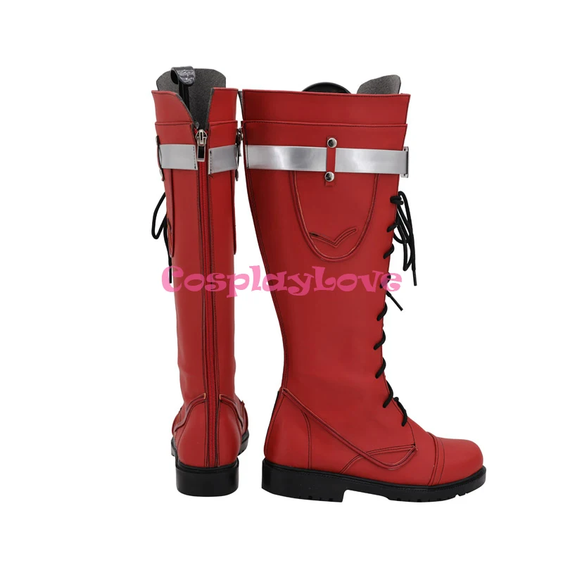 My Hero Academia Boku no Hero Akademia OCHACO URARAKA Red Cosplay Shoes Long Boots Custom Made CosplayLove (5)