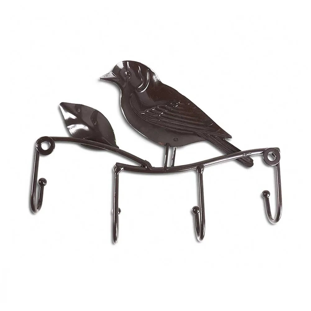 Home Wall Mounted Hanger Iron Space Saving Pendants Bird Shaped Durable Easy Install Hallway Key Hook Practical Decorative