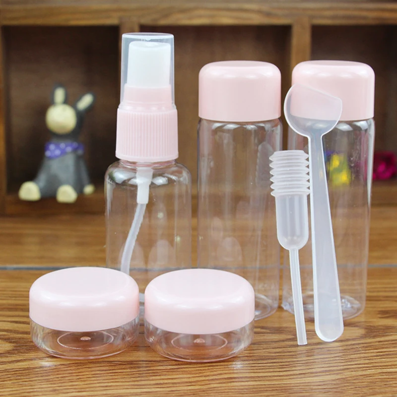 7 Pcs Spray Bottle Cosmetics Sub bottle Set Bottle 40ml 25ml 10g Portable Travel Set Bottle 4