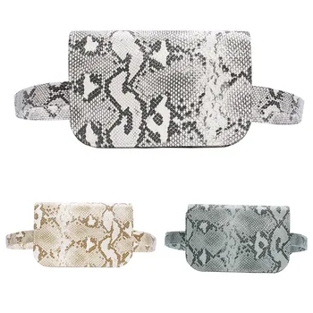 

2020 new snakeskin pattern belt bag ladies personality fashion European and American wild small belt bag