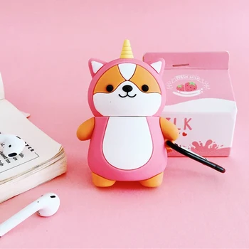 

Cute Cartoon Bees Dinosaur Shiba Inu Keychain Pendant For Airpods1/2 Protection Case Girls Gift Fashion Decoration