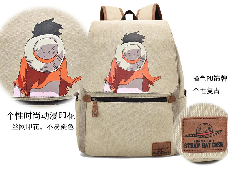 Аниме one piece Luffy рюкзак подростковые Мультяшные сумки для книг мужские сумки для ноутбука школьные сумки для студентов рюкзак для путешествий