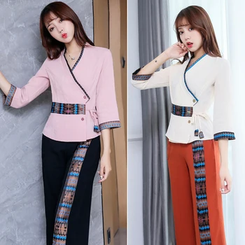 

Women Workwear spa uniform 2pcs Sets Hospital Nurse Uniforms Wholesales Beauty Clothing Beautician Medical Nurse Work Uniform