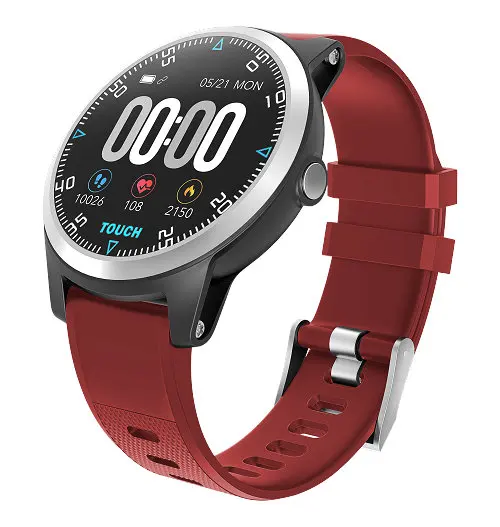 Красный KINYO Watch ECG+PPG smart band blood pressure bracelet 1.3 inch heart rate smart wristband new watch pk e58 e04 smart band - Цвет: Красный