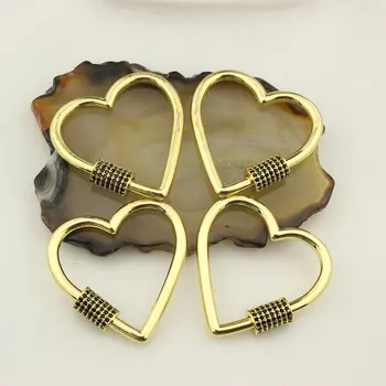 

30*32mm 5pcs/lot Fashion cz clasp charm,delicate heart shape charm component,handmade necklace/earring jewelry