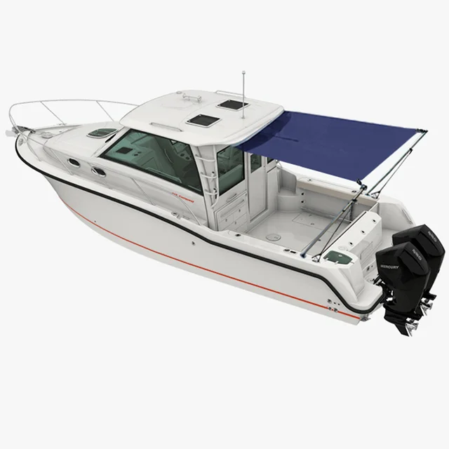 Oceansouth Cabin Cruiser Stern Shade Extension Kit Stainless Still  Boat-Cover Shade Top Canopy Water Sun proof UV Protection - AliExpress