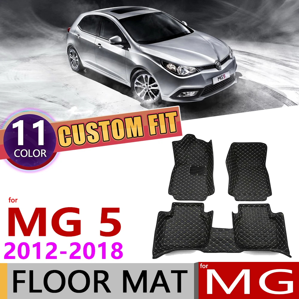 Изготовленный На Заказ автомобильный кожаный коврик для MG 5 MG5 5 мест 2012~ анти-грязный авто коврик для ног Аксессуары для ковров 2013