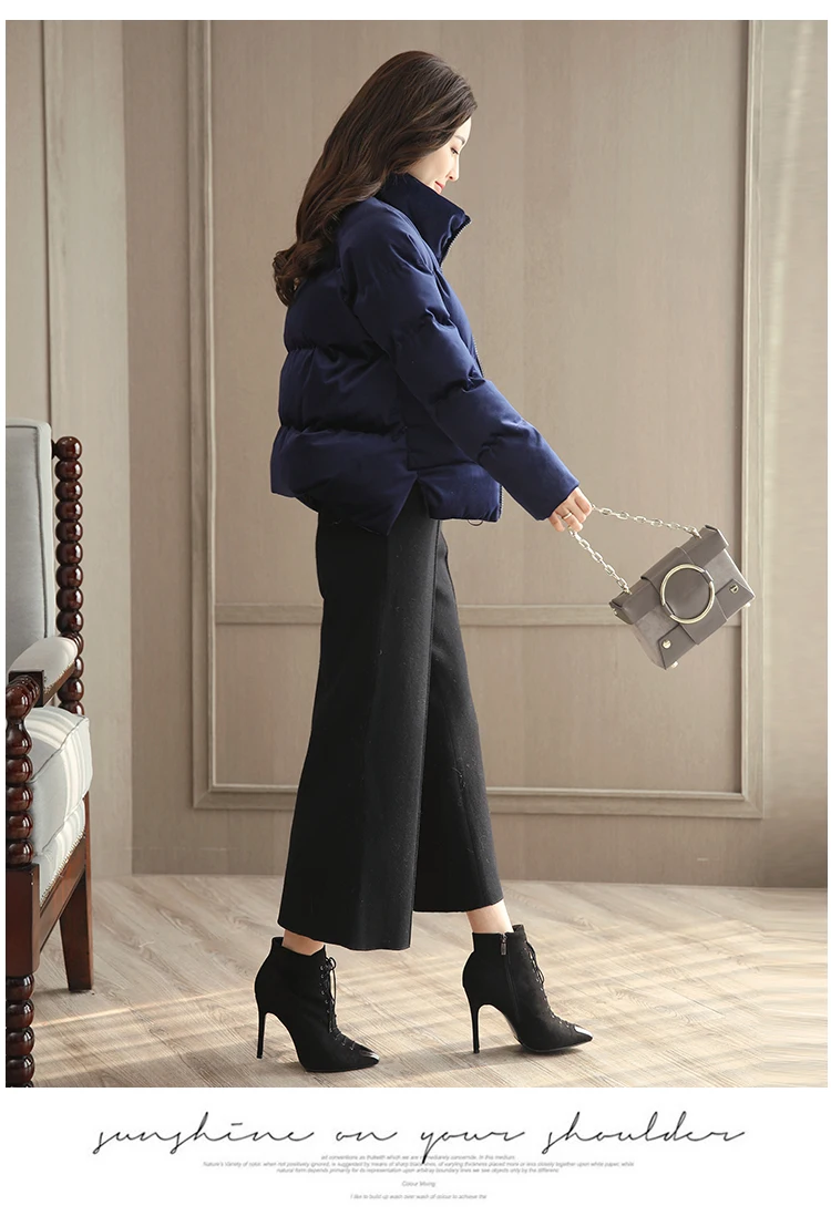 Female Winter New Style Coat-Style Cotton Clothes Thick Elegant Mom Winter Small Cotton-Padded Jacket down Coat Short