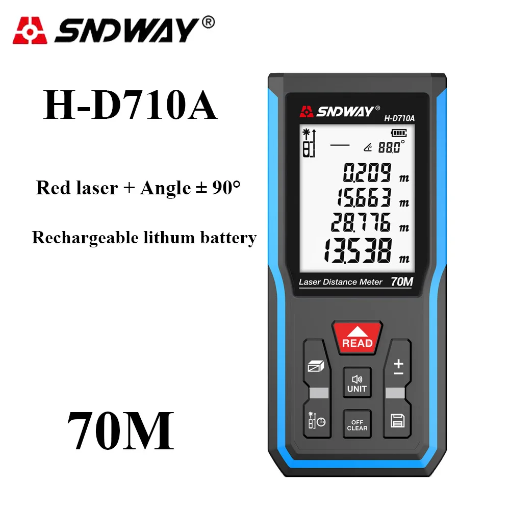 

Sndway Laser Rangefinder Distance Meter 70m 50m 100m 120m Electronic Roulette Digital Trena Laser Tape Measure Range Finder
