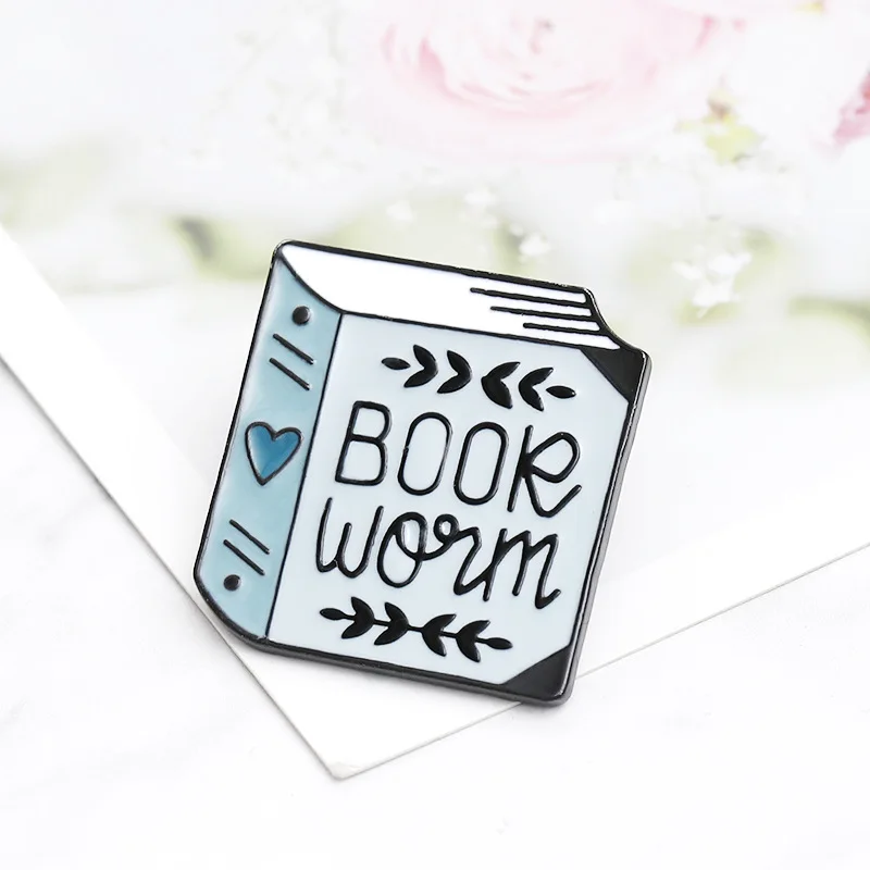 

Cross Border-Style New Style Cartoon Europe And America Heart Shape Book Badge Brooch Gift Book Valentine' Literature And Art Sm