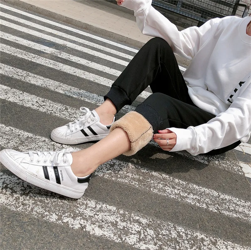 Women Pants Winter Thick Lamb cashmere Warm Harem Pants Long Trousers Female Elastic waist Casual Sweatpants Plus Size 2XL