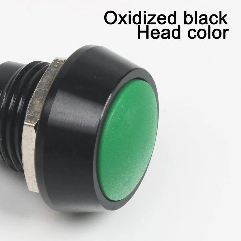 Oxidized black 12 мм водонепроницаемый металлический кнопочный переключатель купольный мгновенный самосброс винтовой терминал/Контактный Терминал 1NO для автомобиля - Цвет: Oxidized black