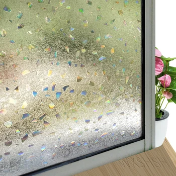 

WXSHSH Privacy Window Film Stained Static Cling Door Film Anti-UV Window Blind for Home Office Living Room Window Sticker