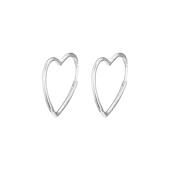 

Asymmetric Hearts of Love Hoop EarringS Sterling Silver Jewelry Fashion Earrings For Woman DIY Fashion Jewelry Making Wedding