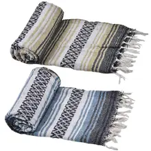 Мексиканский стиль, плотное мягкое Тканое одеяло для йоги, коврик для уличного песчаного пляжа, пикника, кемпинга, путешествий, пляжа, пешего туризма, шаль, коврики для полотенец